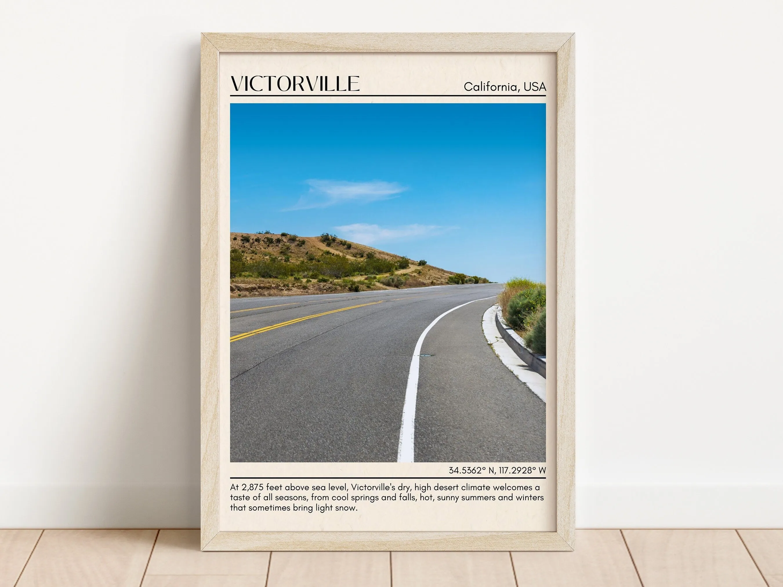 Victorville Minimal Wall Art, California, USA