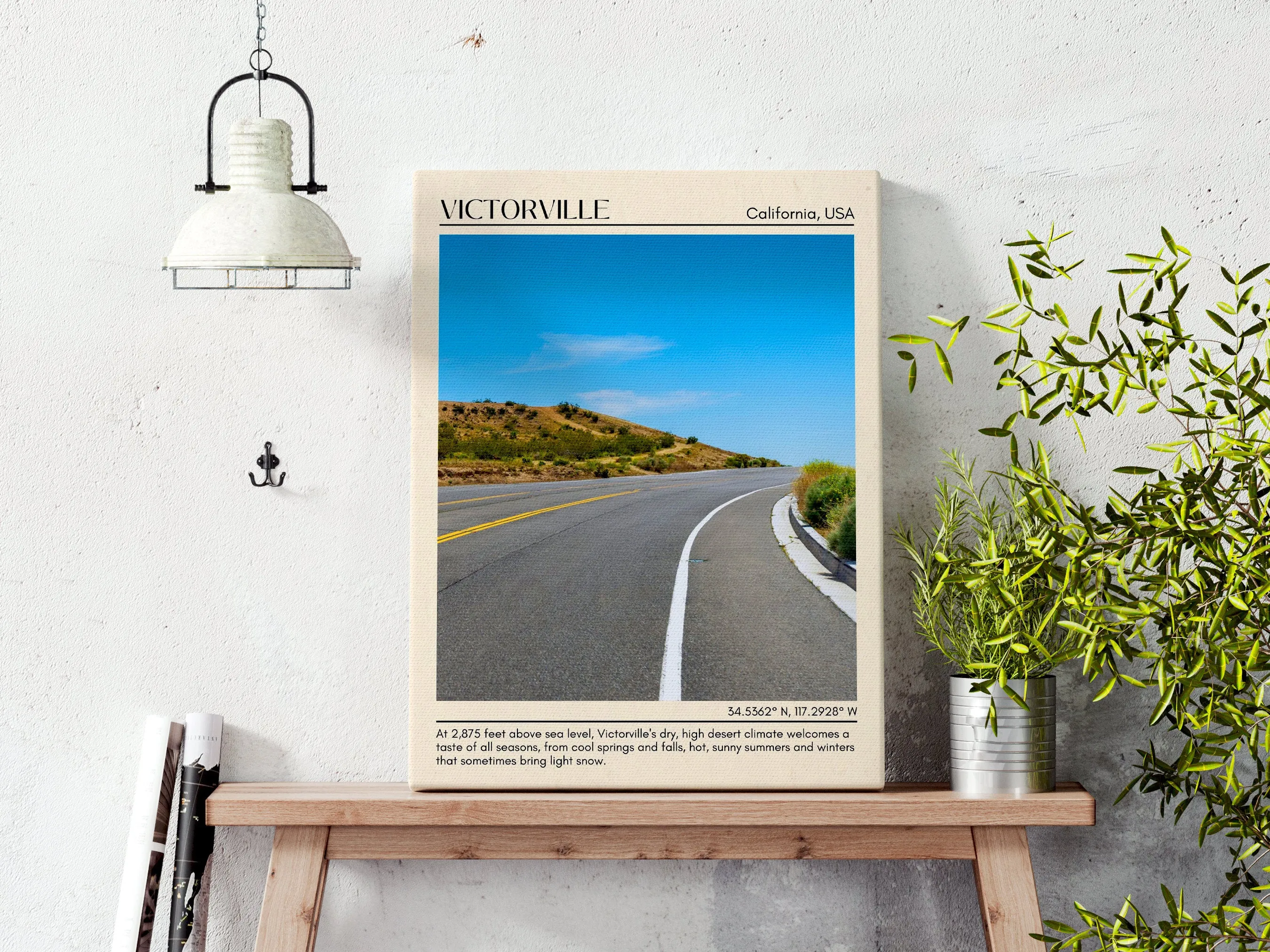 Victorville Minimal Wall Art, California, USA