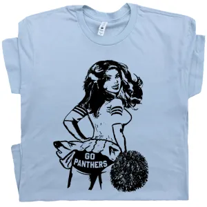 Vintage Carolina Panthers T Shirt Carolina Panthers Shirts Cheerleader Shirt Retro Logo Tee