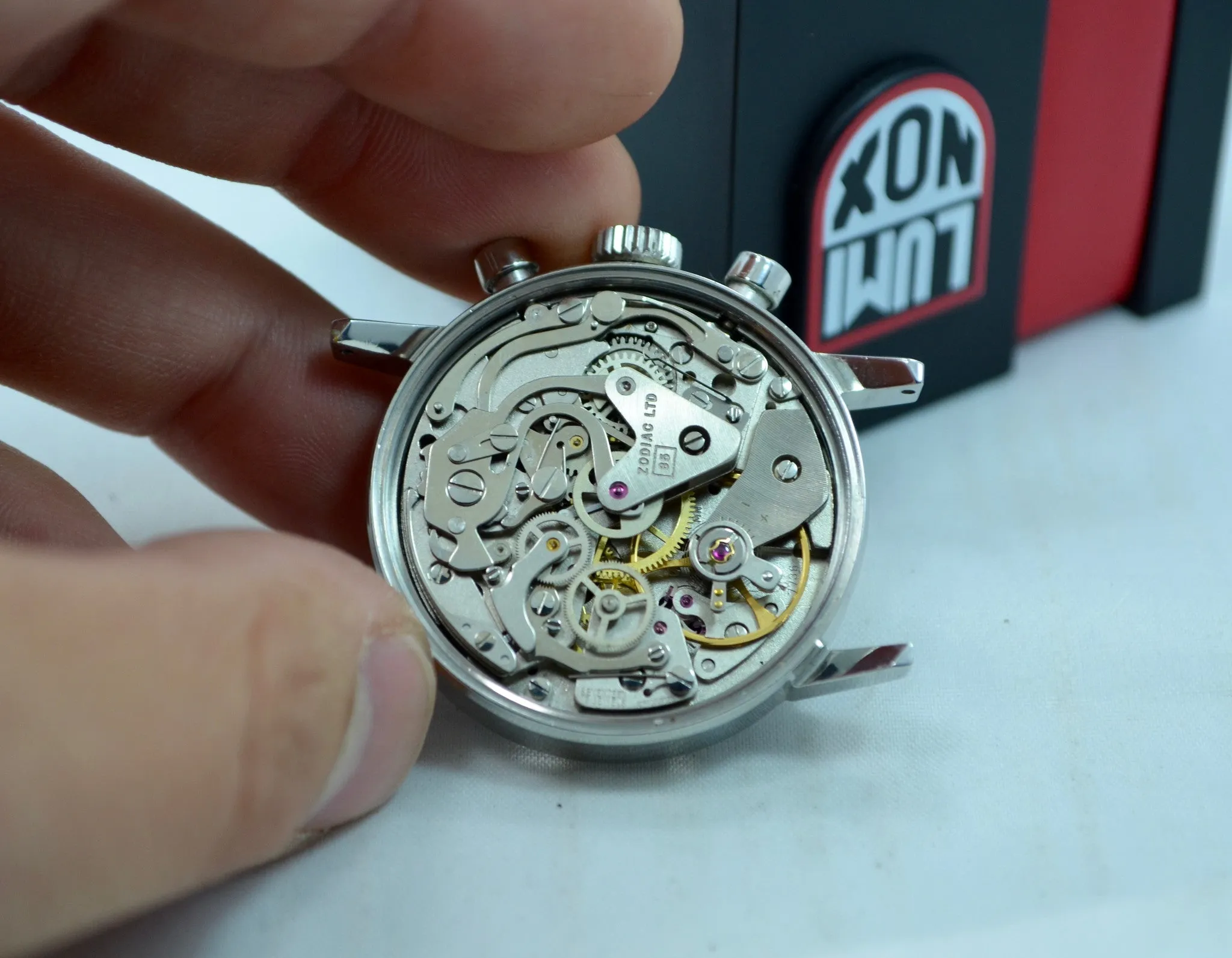 Vintage Clebar 73623 Steel Chronograph "Poor Mans Carrera" Reverse Panda Valjoux 7736