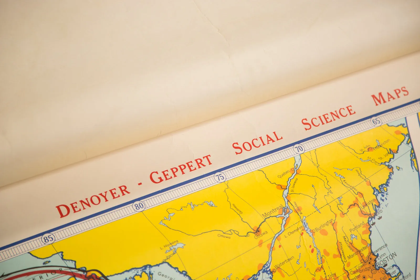 Vintage Denoyer Geppert Map