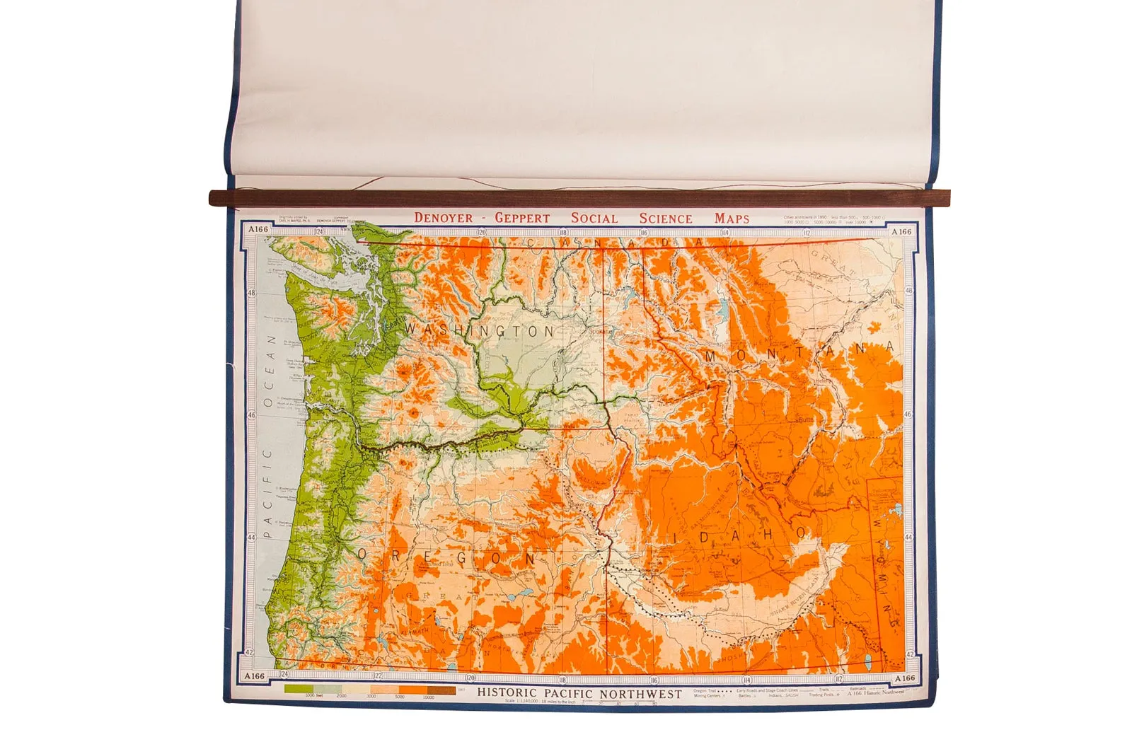 Vintage Denoyer Geppert Map