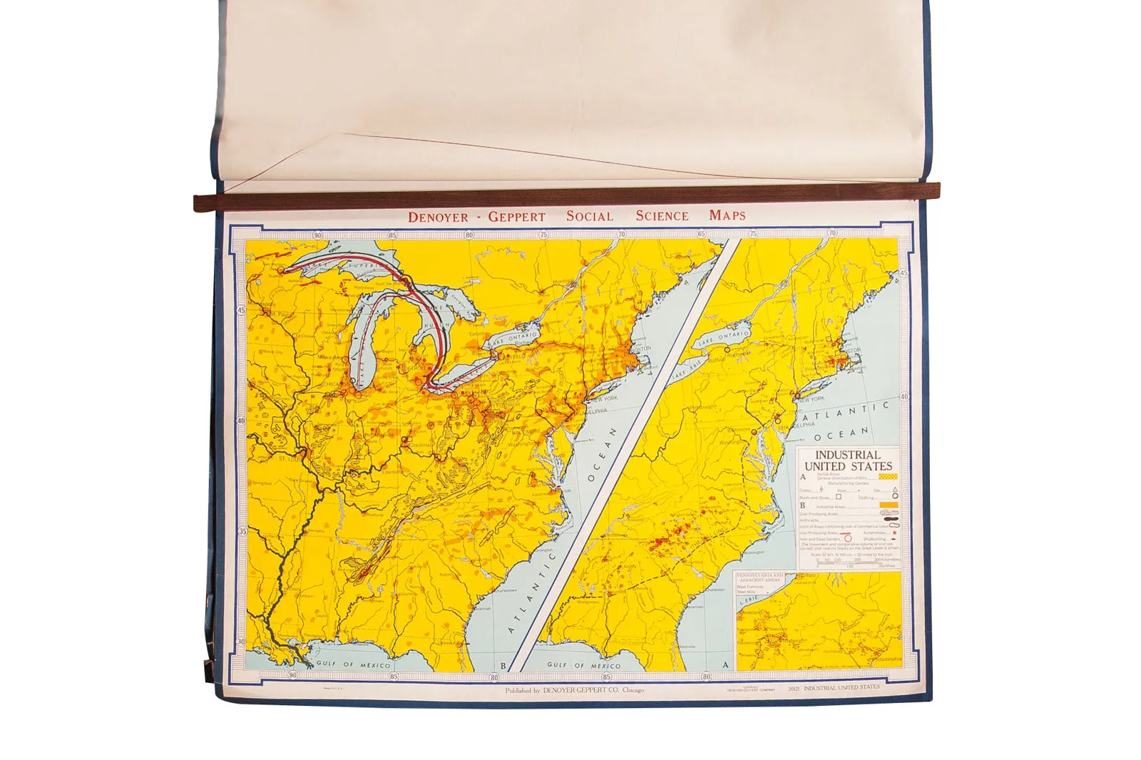 Vintage Denoyer Geppert Map