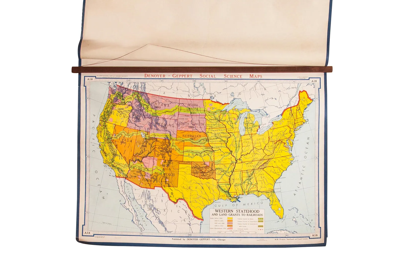 Vintage Denoyer Geppert Map