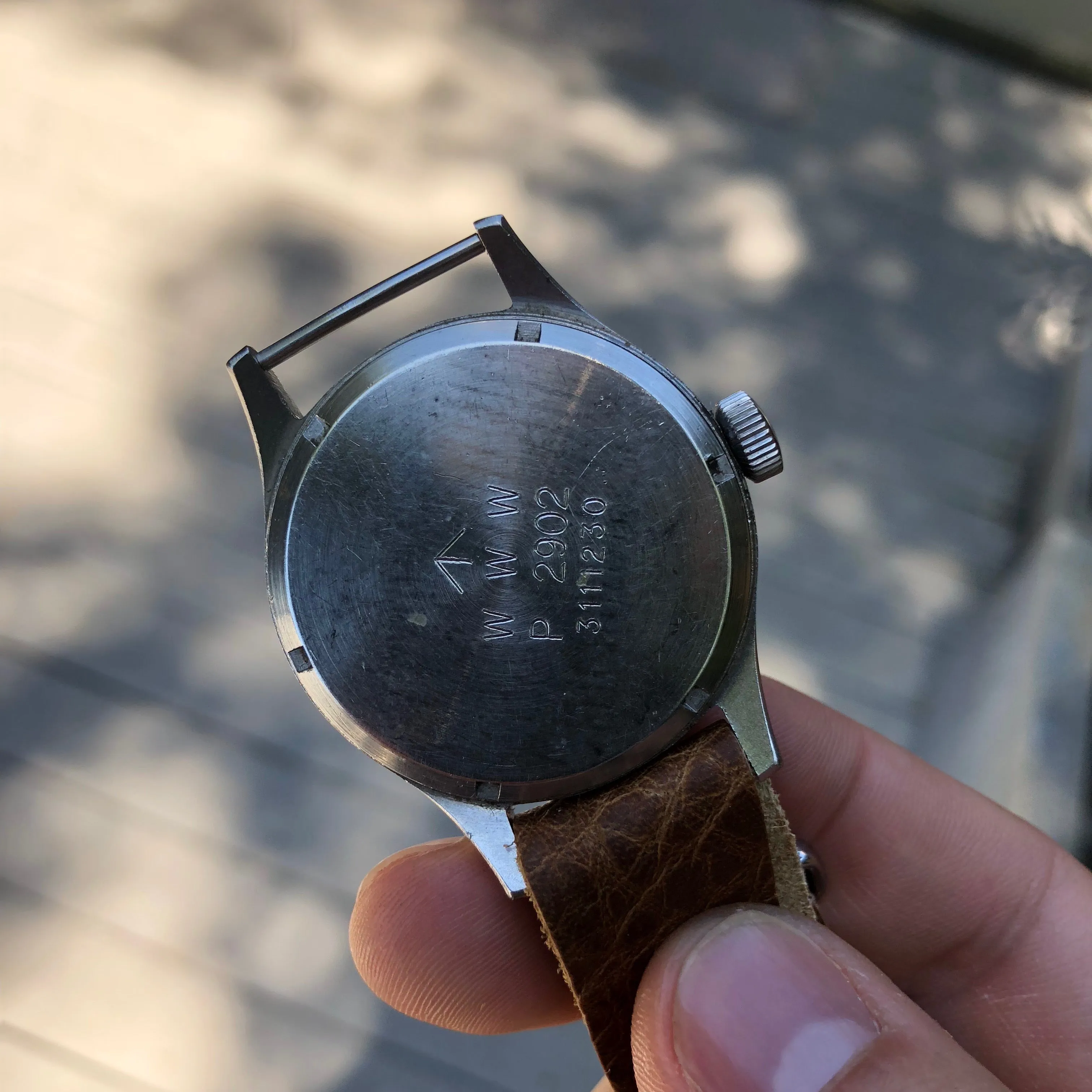 Vintage Eterna WWW British Military Dirty Dozen WWII Black Cal. 520H Wristwatch