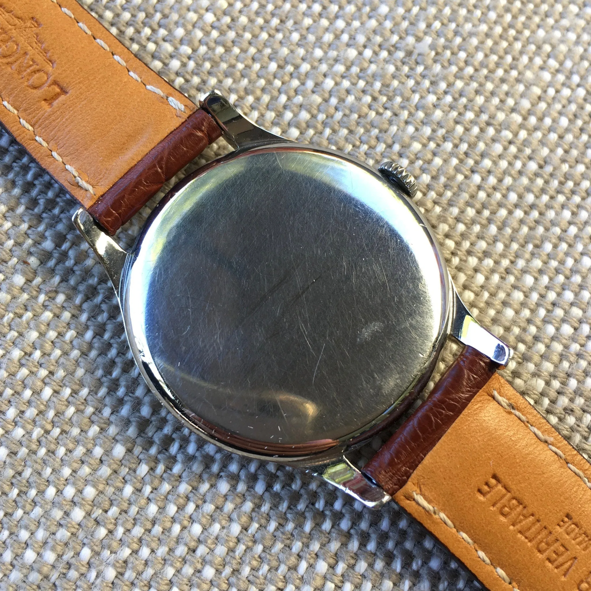 Vintage Longines 5561-8 Oversized 37mm Steel Cal. 27m Wristwatch 1950's