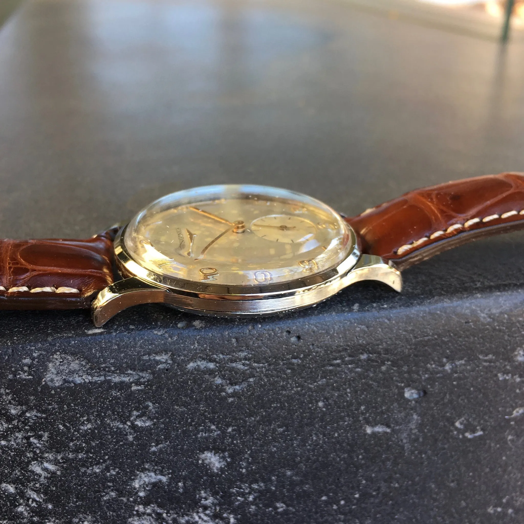 Vintage Longines 5561-8 Oversized 37mm Steel Cal. 27m Wristwatch 1950's