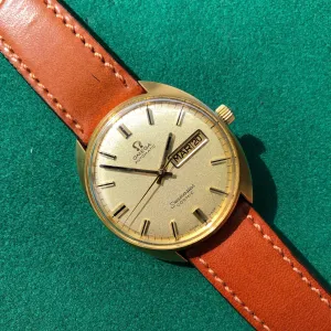 Vintage Omega Seamaster Cosmic 166.049 Day Date 18K Yellow Gold Cal. 752 Automatic Wristwatch