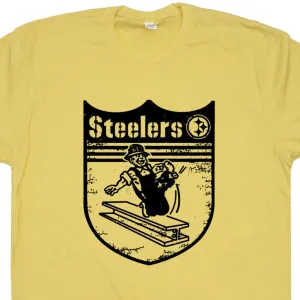 Vintage Pittsburgh Steelers Shirt Retro Pittsburghs Steelers Logo T Shirt Throwback Steelers Tee