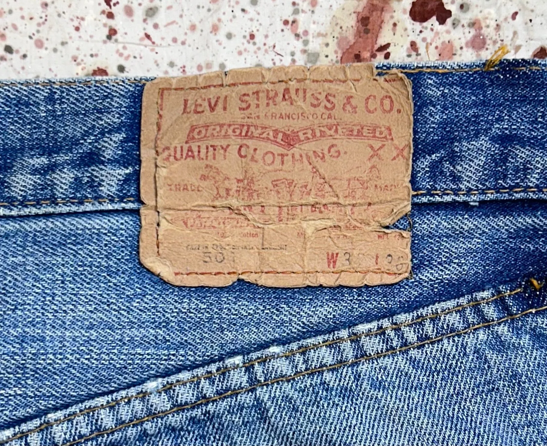 Vintage USA Single Stitch Redline Super Wash Cut Off Shorts with Heart Patch (JYJ0524-202)