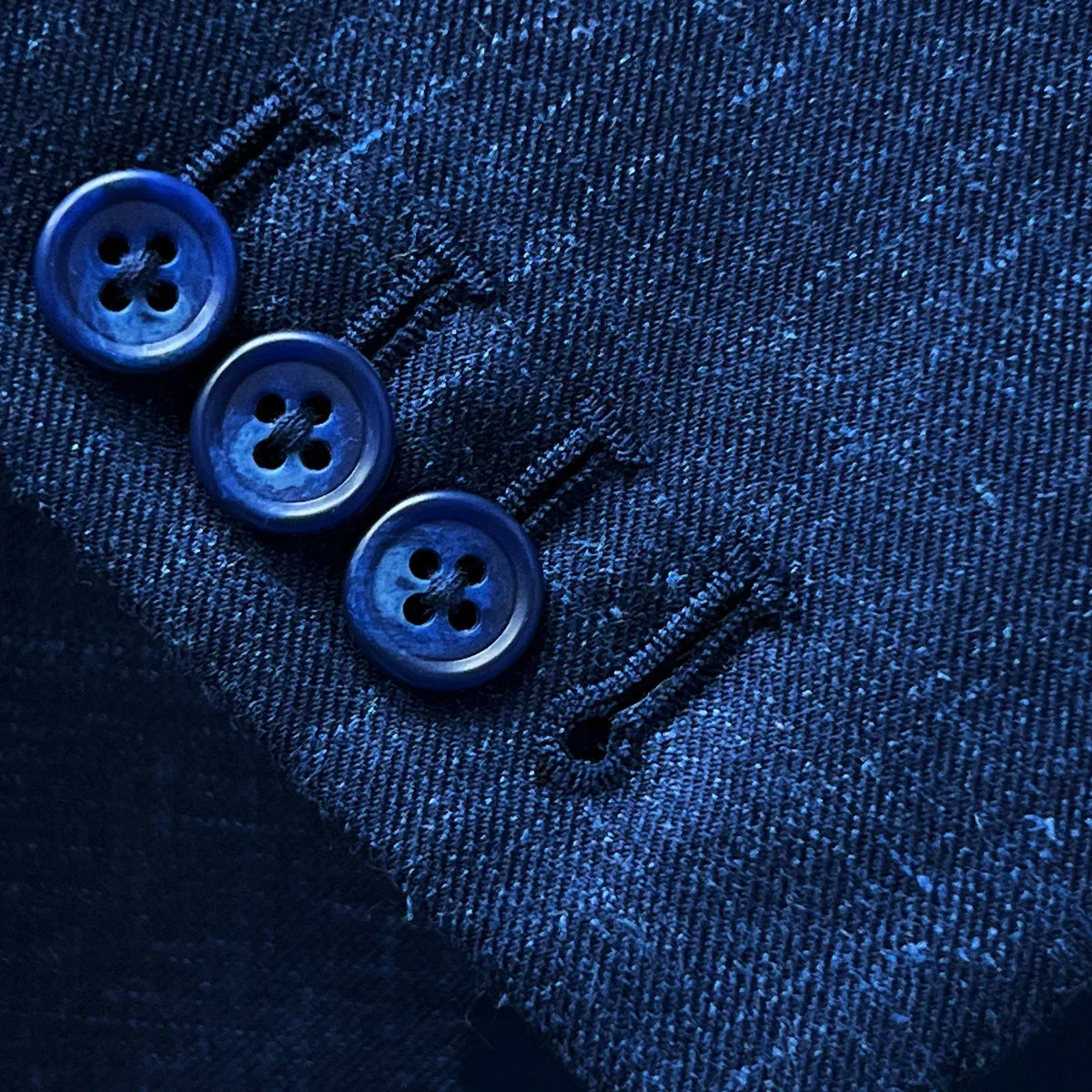 Westwood Hart Dark Blue Linen Wool Blend Plain Weave Men's Sport Coat