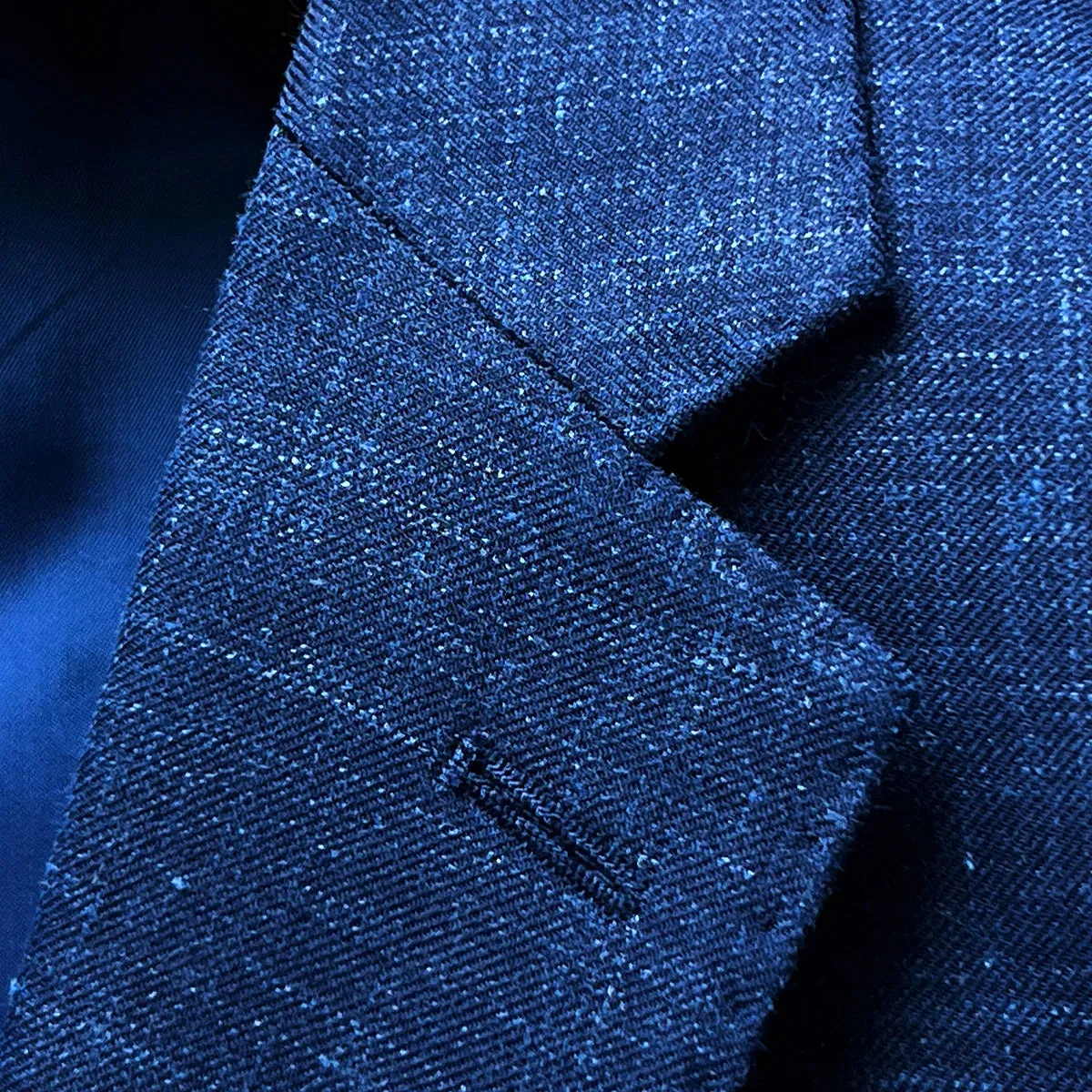 Westwood Hart Dark Blue Linen Wool Blend Plain Weave Men's Sport Coat
