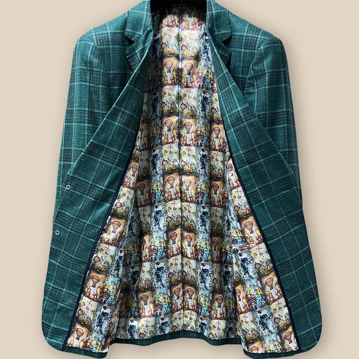 Westwood Hart Hunter Green with Navy and Brown Plaid Men's Sport Coat