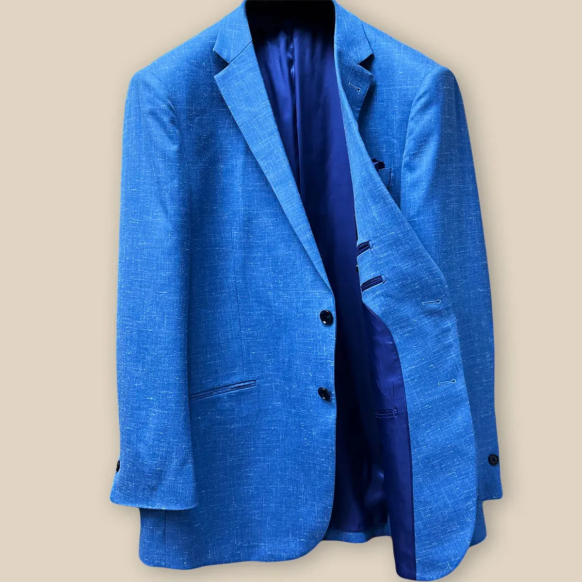 Westwood Hart Light Blue Linen Men's Suit