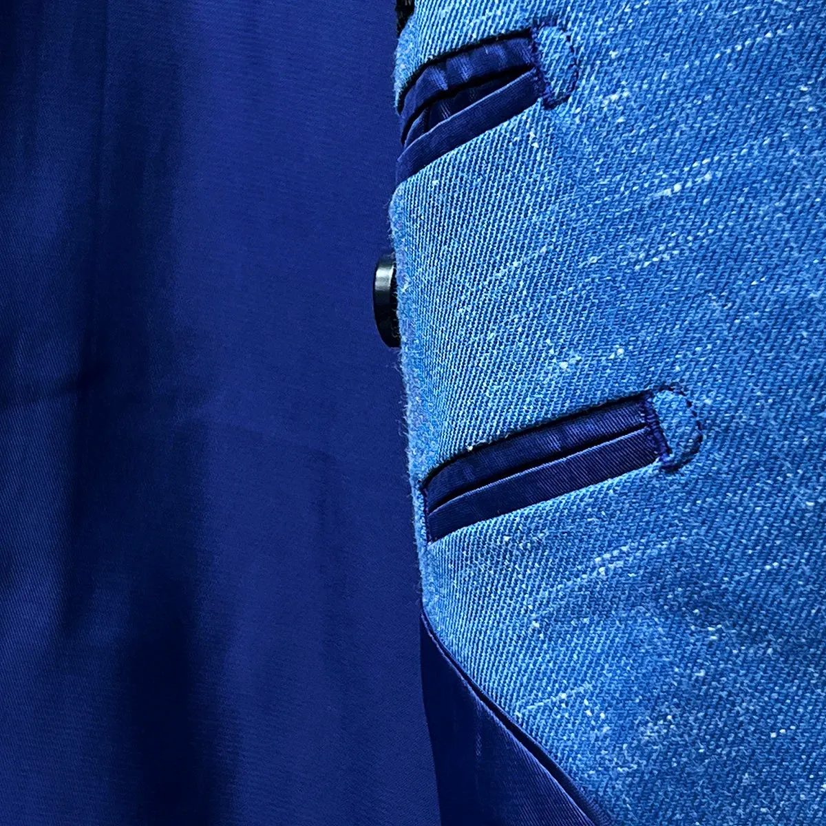 Westwood Hart Light Blue Linen Men's Suit