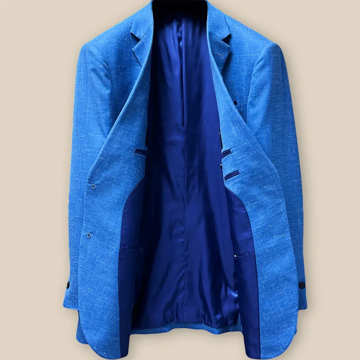 Westwood Hart Light Blue Linen Men's Suit