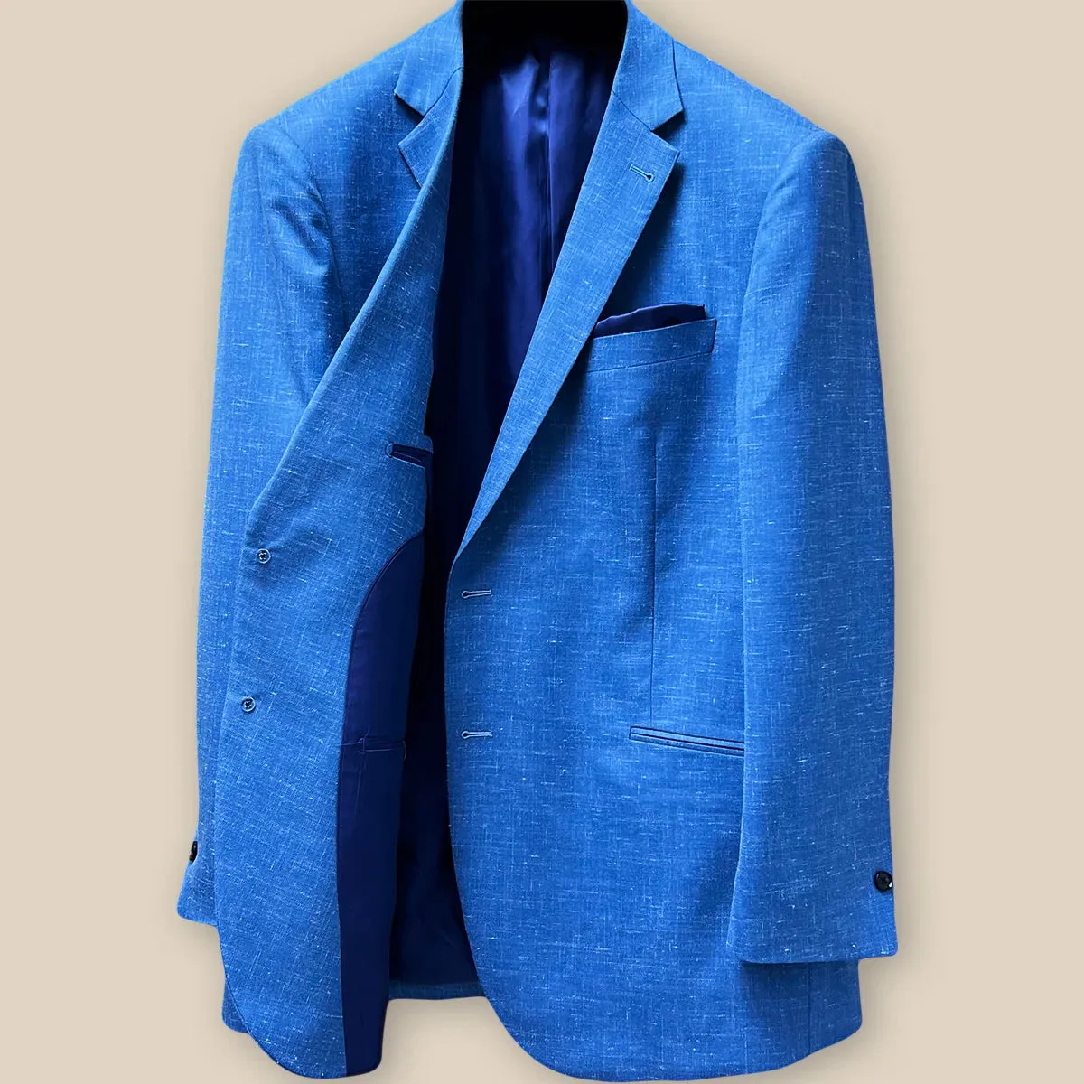 Westwood Hart Light Blue Linen Men's Suit