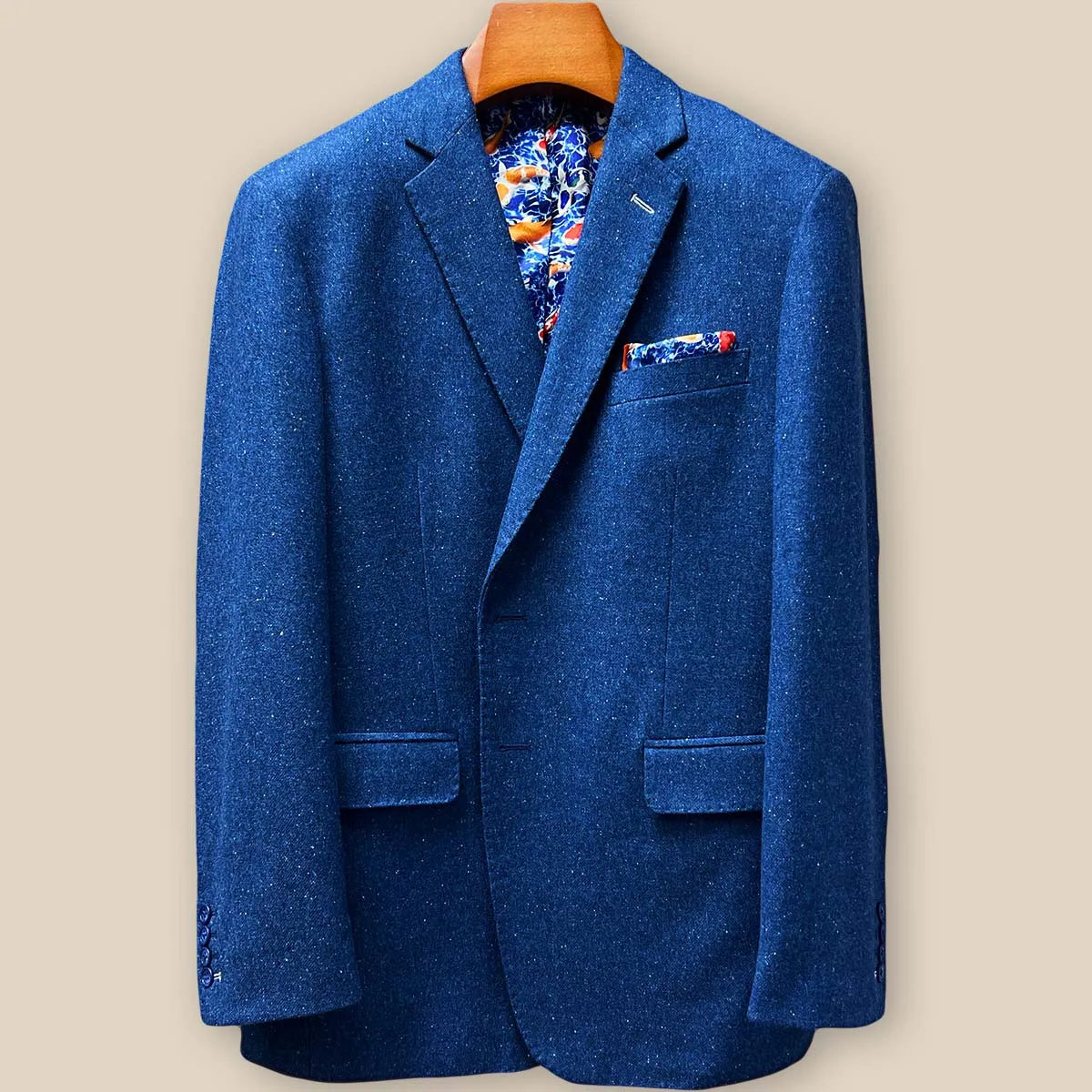 Westwood Hart Prussian Blue Yorkshire Slub Tweed Men's Sport Coat