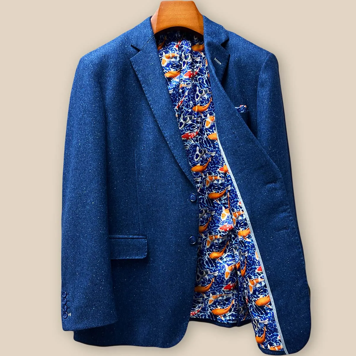 Westwood Hart Prussian Blue Yorkshire Slub Tweed Men's Sport Coat