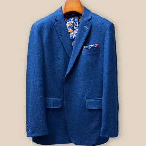 Westwood Hart Prussian Blue Yorkshire Slub Tweed Men's Sport Coat