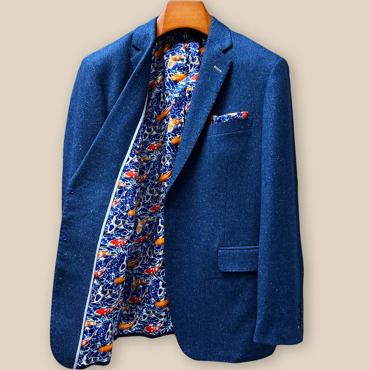 Westwood Hart Prussian Blue Yorkshire Slub Tweed Men's Sport Coat