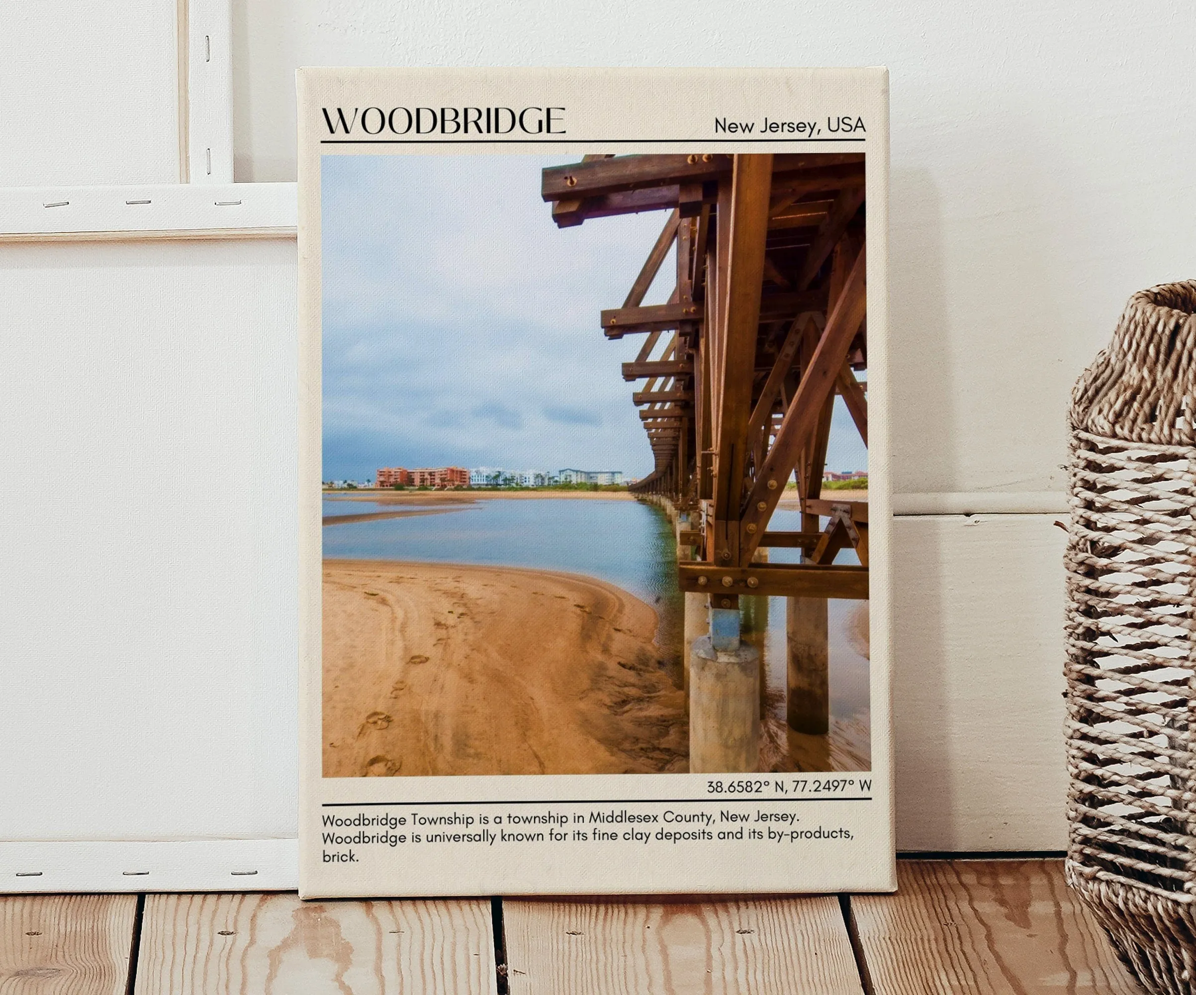 Woodbridge Minimal Wall Art, New Jersey, USA