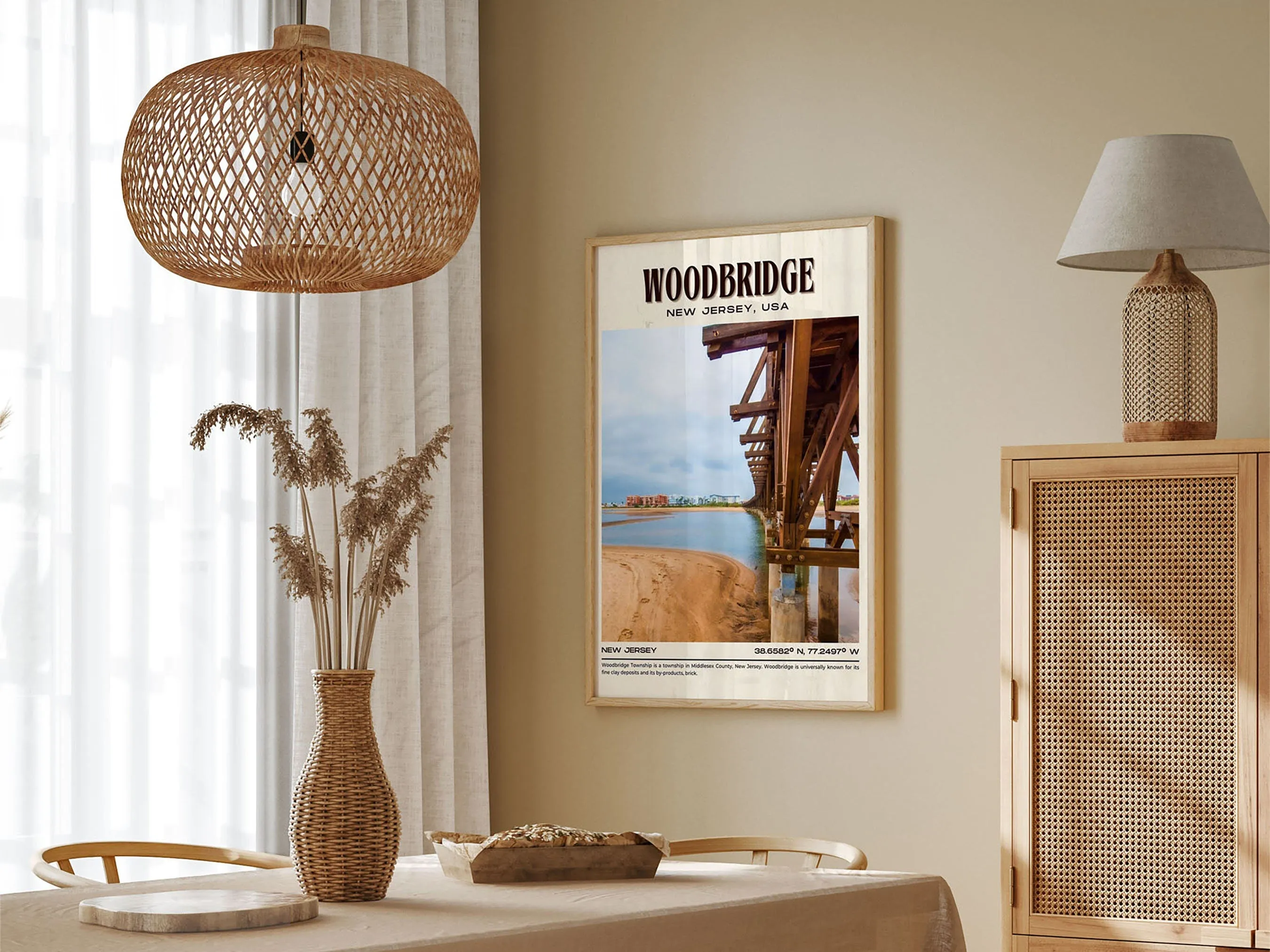 Woodbridge Vintage Wall Art, New Jersey, USA