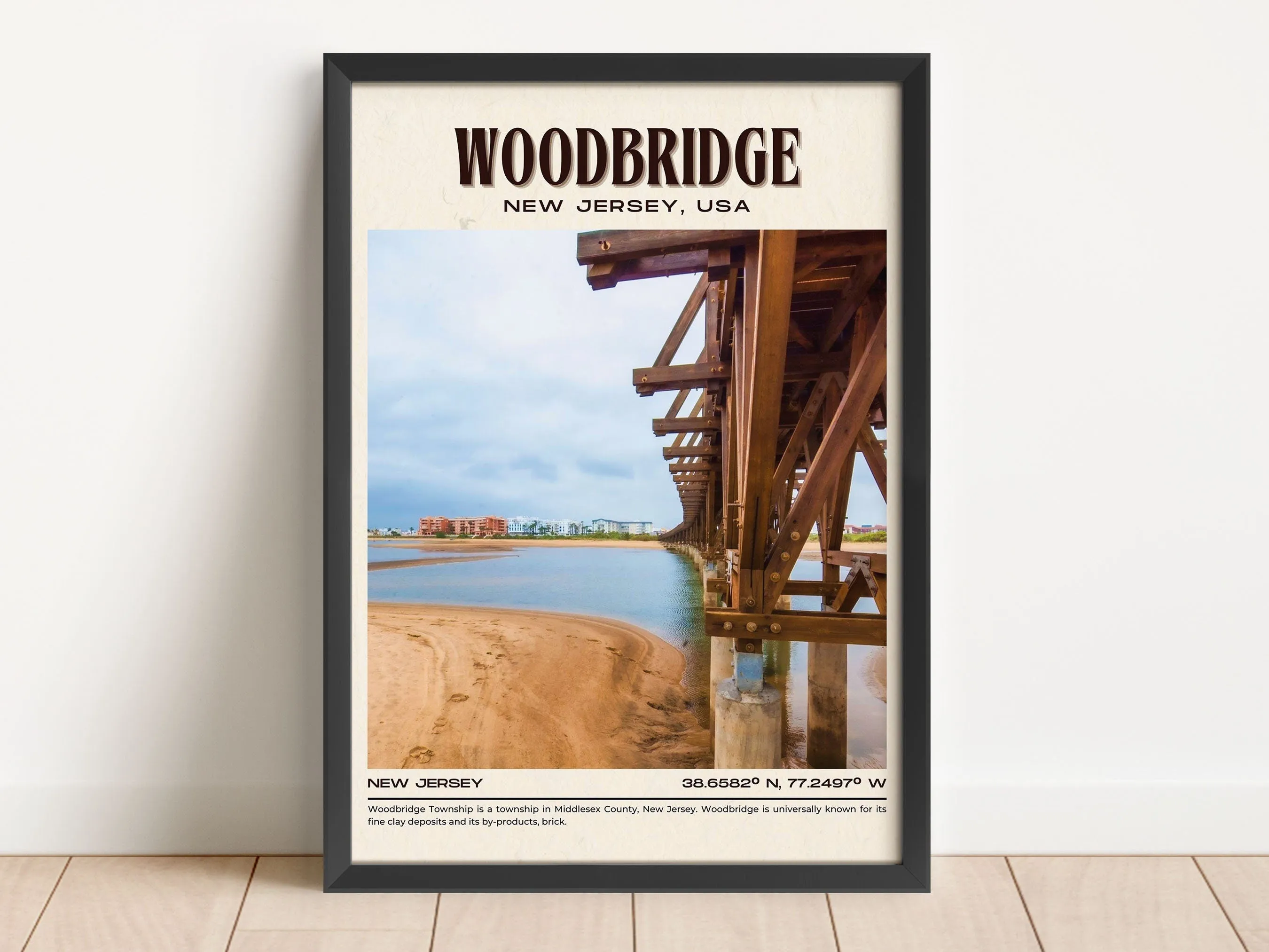 Woodbridge Vintage Wall Art, New Jersey, USA