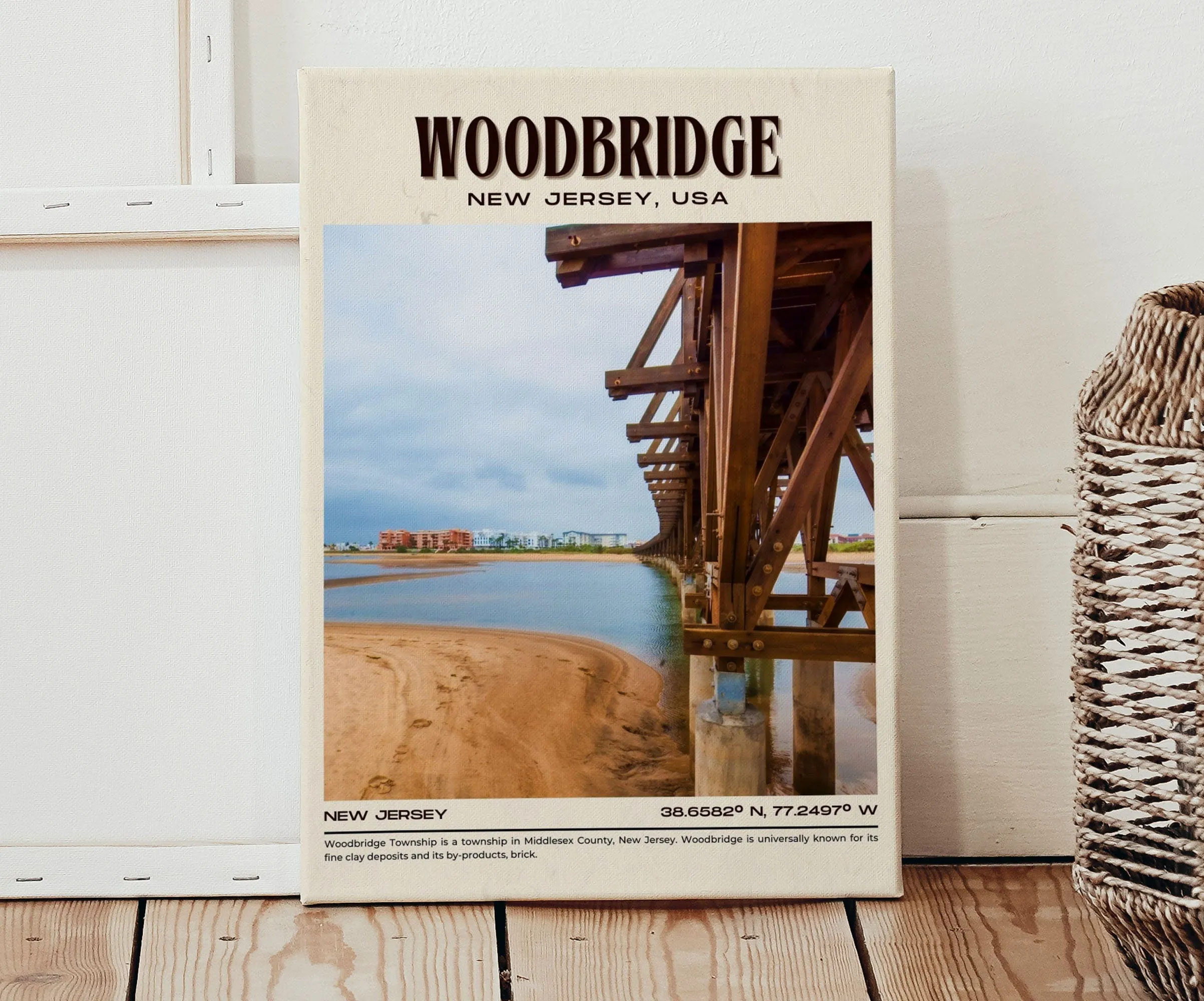 Woodbridge Vintage Wall Art, New Jersey, USA