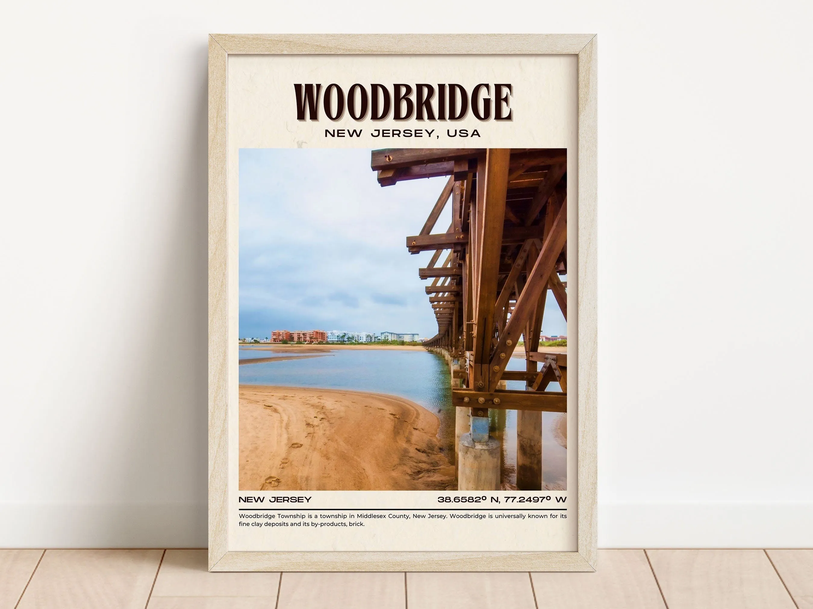 Woodbridge Vintage Wall Art, New Jersey, USA