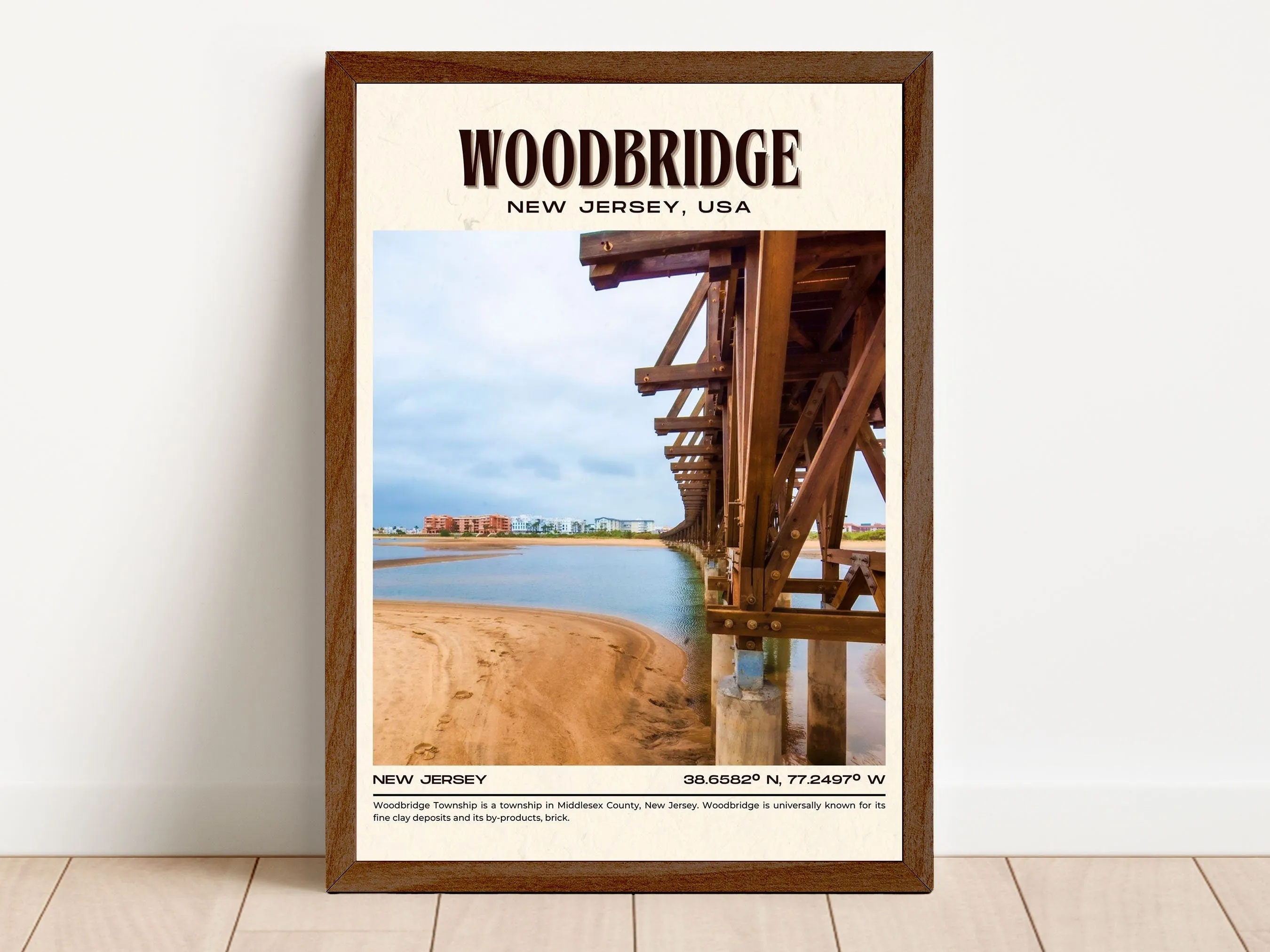Woodbridge Vintage Wall Art, New Jersey, USA