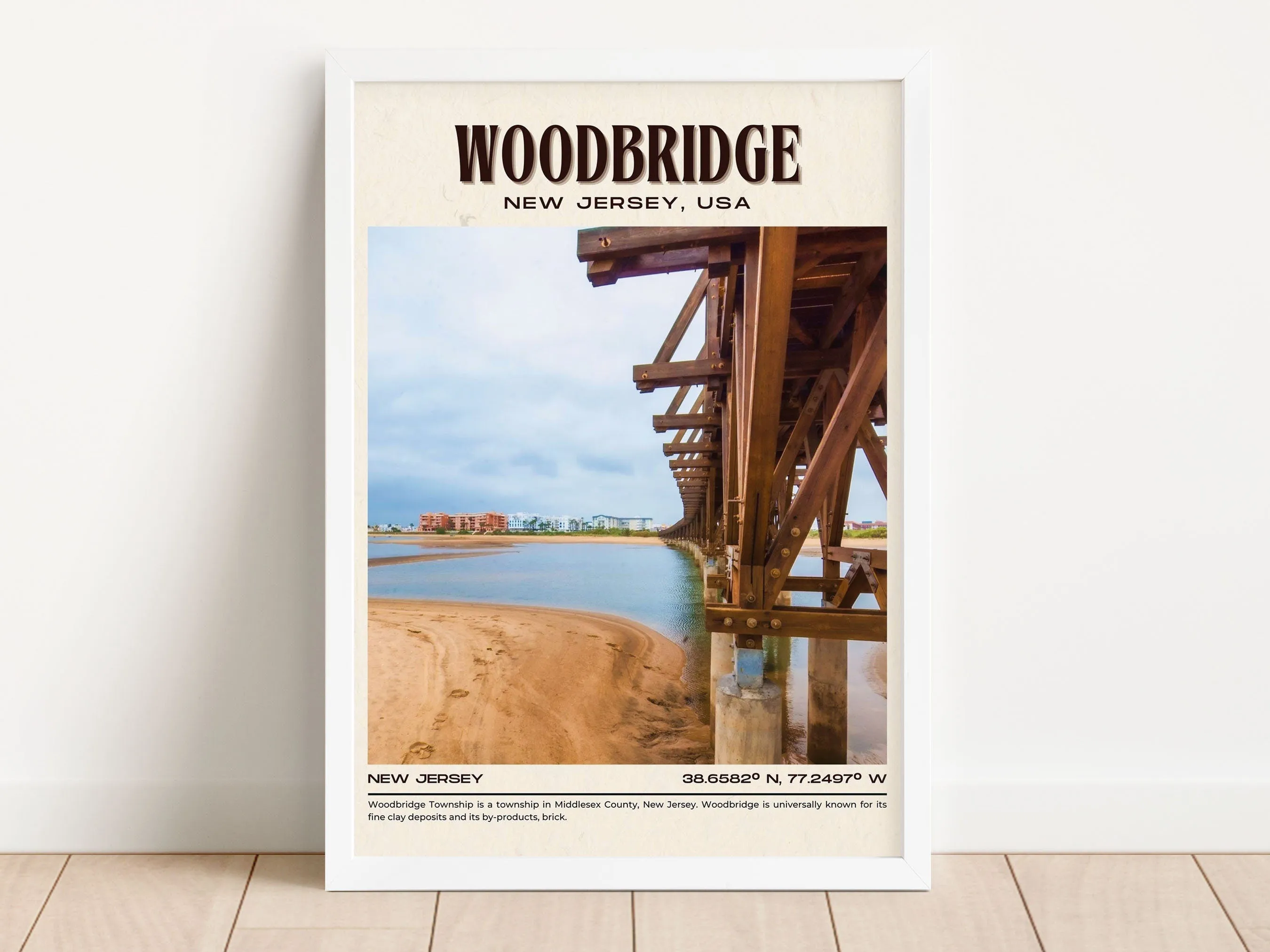 Woodbridge Vintage Wall Art, New Jersey, USA