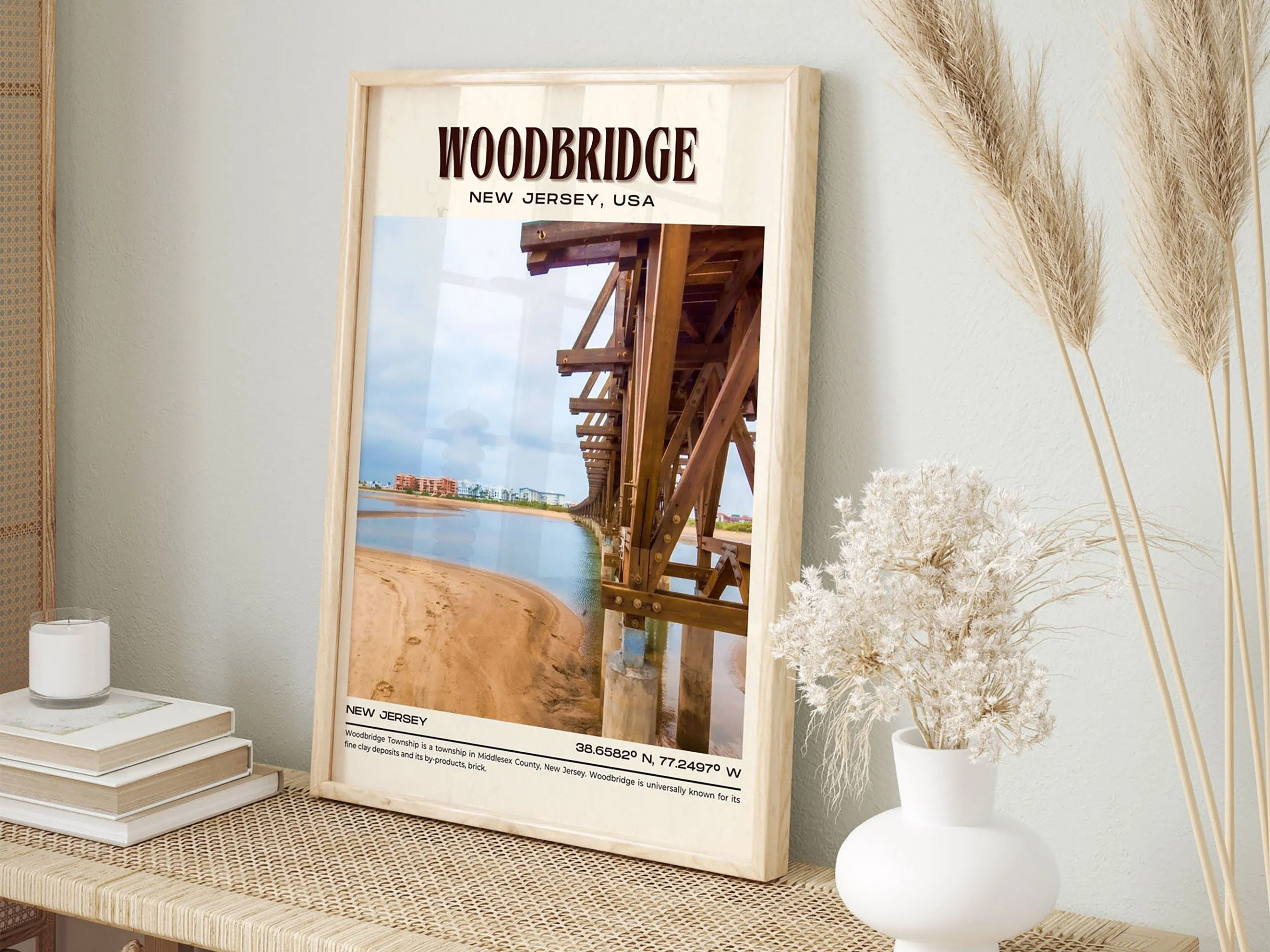Woodbridge Vintage Wall Art, New Jersey, USA