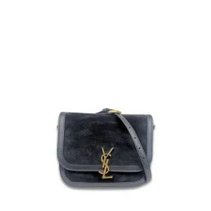 YSL Suede Medium Solferino Shoulder Bag