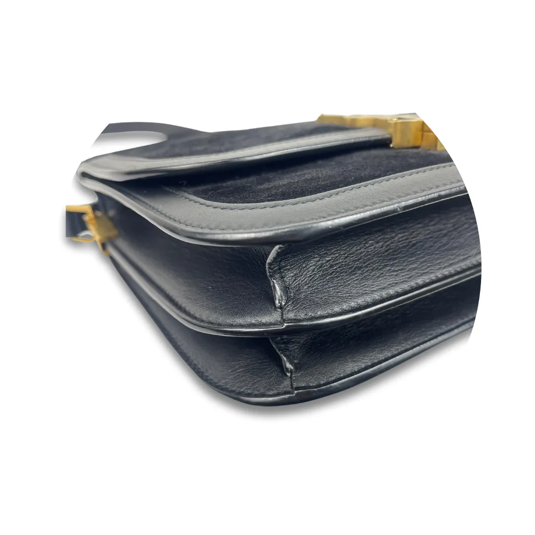 YSL Suede Medium Solferino Shoulder Bag