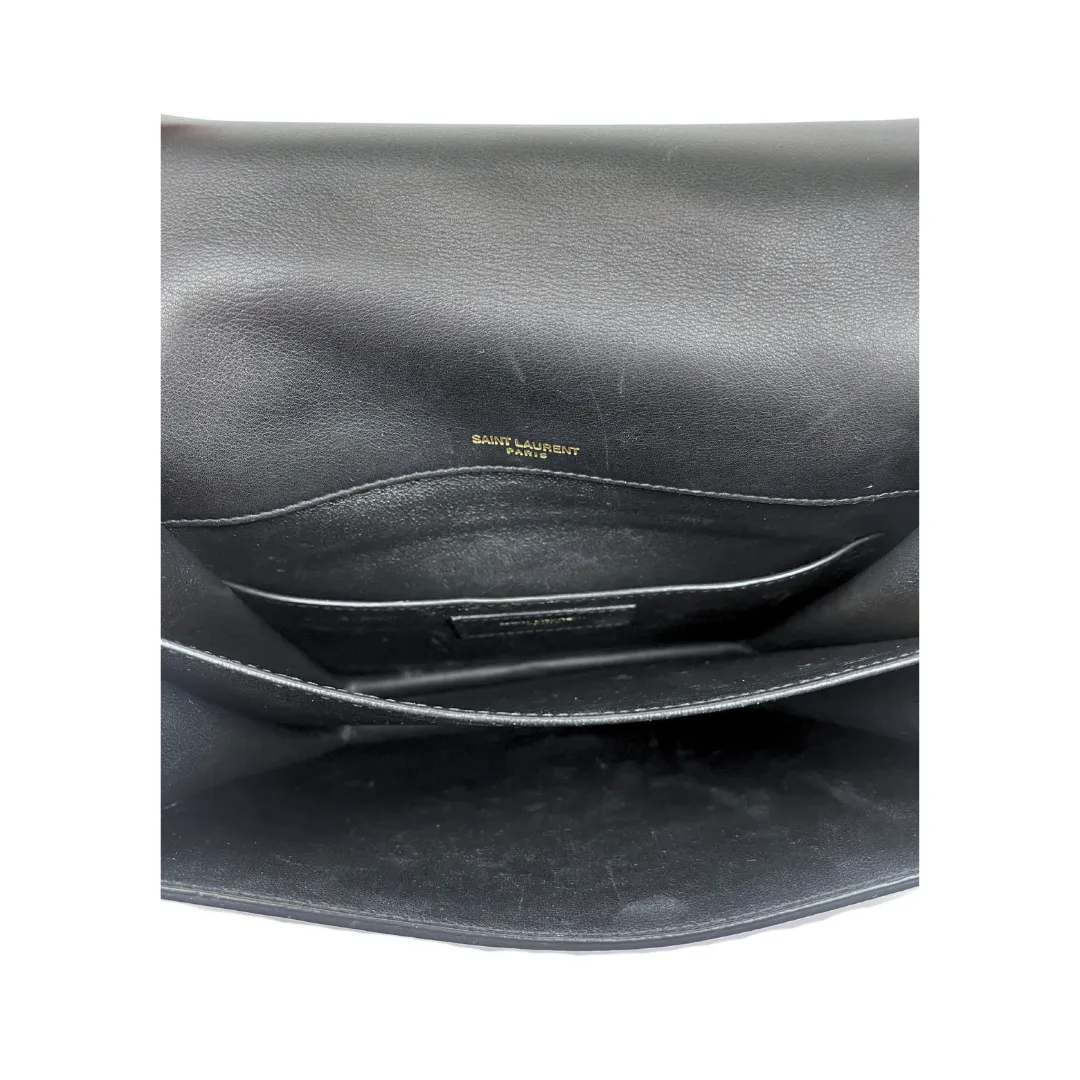YSL Suede Medium Solferino Shoulder Bag