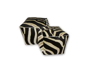 Zebra Ottoman - Cube - Choice of Size